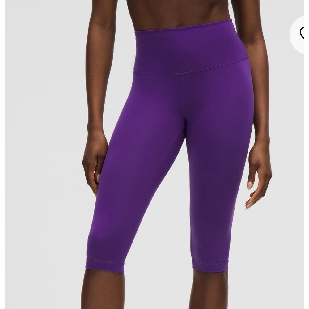 NWT Lululemon Wunder Train High Rise Crop 15 College Purple Leggings Sz 8 10